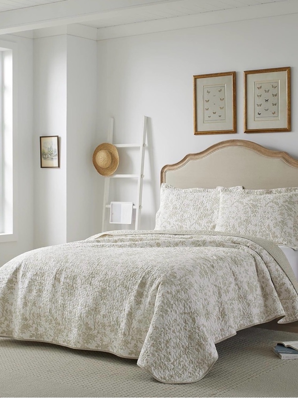 Laura Ashley biscuit Amberly Quilted Quilt Set